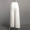 Solid Minimalist Spliced Pockets Pant for Women High Waist Loose Casual Pant Female Fashion Style