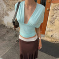 Halter Neck Backless Sexy Vest Women's Summer Slim Strappy Fashion Elasticity V-Neck Vest Solid Vacation Party Female Top