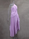 Women'S Irregular Pleated Slim Chiffon Long Dress Sexy Backless Ruffle Fashion Party Prom Elegant Evening Gown 2025 New