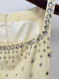 Elegant Celebrity Evening Party Gowns Women's Heavy Industry Diamonds Beading Sleeveless Tank Long Dress Vestidos