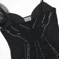 Black Sexy Rhinestone Party Dress for Women Elegant Glitter Diamonds Birthday Dresses Sheer Mesh High Split Prom Long Dress