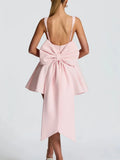 Sexy Hotsweet Mini Dress for Women Square Collar Sleeveless Slimming High Waist Spliced Bowknot Dresses Female New