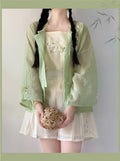 Olive Girl Green Hanfu Dress 2026 S-L XS-3XL Plus Size Hanfu Chinese Dress Traditional Chinese Clothing Chinese Heritage Fashion Women