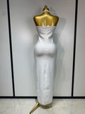 Women Luxury Design Halter Beading Bandage Dress Curve Bodycon Ankle Length Evening Party Birthday Cocktail Prom Dresses