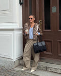 Leopard Print Faux Fur Short Jacket For Women Crew Neck Button Front Plush Thick Warm Loose Trendy New Lady Streetwear Outer Top