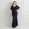 Plus Size Dress for Women Glitter Sequin Dresses Sexy Party Birthday Elegant Celebrity Floor Length Maxi Evening Dress