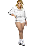 Women's Set Long Sleeve Jacket + Shorts Suit 2025 Summer Streetwear Active Slim Sporty Two 2 Piece Set Outfit Tracksuit