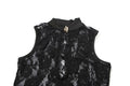 Sexy Solid Dress Women 2025 Summer Sleeveless Lace High Stretch Midnight club Asymmetrical Graphics Metal Knot Slit