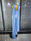 3 Colors Women Sexy Strapless Shining Crystal Bodycon Long Bandage Dress Evening Party Celebrate Elegant Cocktail Outfit
