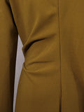Fashion Temperament Maxi Dress for Women O Neck Spliced Shawl Long Sleeve High Waist Spliced Zip Evening Dress Female Autumn