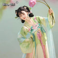Olivegirl Embroidered Lotus Hanfu Dress Cute Tang Style Cross Dyed Elegant Lady Vintage Stage Costume Dance Hanfu Sets Cosplay