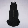 New Women Sexy Black Backless Ruffles Rayon Bandage Dress Elegant Club Party Dress Vestidos