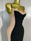 Elegant Celebrity Evening Club Party Prom Luxury Birthday Dress Woman Sexy Lace Patchwork Sleeveless Bodycon Long Bandage Dress