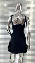 Women's Summer Shiny Rhinestone Bud Sleeveless Hip-Hugging Dress European Size Glam Fashion Party Bandage Performance Gown Dress