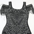 Sexy Great Gatsby Dress for Women Fringe Short Dress Birthday Night Female Clothing Sparkly Rhinestone Wedding Guest Dress