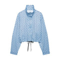 Fashion Polka Dot Print Jacket Coat Women's Stand Collar Long Sleeved Workwear Coat Ins Hot Short Casual Female Jackets