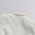 Autumn Slim Women'S Suit Set Fashion 2025 New Double-Breasted Blazer & Wide-Leg Pants Set Winter Solid Chic Outfit