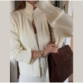 Women Solid Turtleneck Cable Knit Sweater Wide Pants 2 Piece Set Long Sleeve Half Zip Pullover 2026 Casual Loungewear Suit