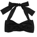 Ruched 2 Piece Set Women Sexy Halter Backless Bra+Metal Casp Ribbon Flared Pants Matching Party Club Stretch Outfits