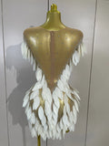 Elegant Sparkly Diamonds Pearl Mesh Stretch Mini Dress Women Evening Party Birthday Wedding Gown Photo Shoot Sexy Stage Outfit