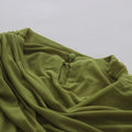 Spliced Folds Shawl Design Temperament Dresses for Women O Neck Long Sleeves Patchwork mermaid Dress Female Clothing