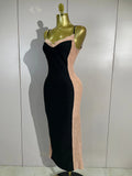 Elegant Celebrity Evening Club Party Prom Luxury Birthday Dress Woman Sexy Lace Patchwork Sleeveless Bodycon Long Bandage Dress