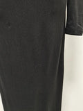 Black Turtleneck Backless Maxi Dresses Female Long Sleeve Slimming Minimalist High End Style for Luxury Cocktails