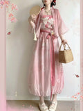 Olive Girl Pink Hanfu Dress 2026 S-L XS-3XL Plus Size Hanfu Chinese Dress Traditional Chinese Clothing Chinese Heritage Fashion Women