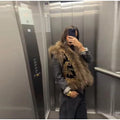 Chic Embroidery Fur Patchwork Waistcoats Women Stand Collar Sleeveless Female Vests 2026 Autumn Lady High Street Furry Tops New