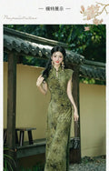 Olive Girl Romantic Qipao for Garden Wedding 2026 Fairycore Photoshoot Everyday Wear S-XXL XS-3XL Plus Size Romantic Garden Party Editorial Not Costume Qipao Cheongsam Chinese Dress Chinese Heritage Fashion Women
