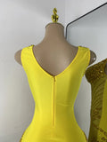 Luxury Rhinestones Mesh Short Dress Women Sexy Transparent Performance Stage Costume Black V Neck Nightclub Birthday Clothes