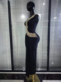 Red Black Women Sexy Off the Shoulder Shining Golden Sequins Bodycon Long Bandage Dress Elegant Evening Party Cocktail Wear