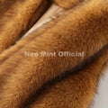 Iconic Blogger Fashion Girls Gradient Faux Fur Crop Top Short Jackets Women 2026 Winter New Fluffy Fox Fur Cropped Coat