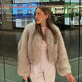 Ins Hot Brand Fashion Black Warm Cozy Cropped Faux Fur Coat Women Winter Chic Girls Street Fashion Luxury Short Fur Jacket