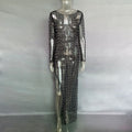 Womens Pearl Dress Mesh Sparkly Rhinestone Dress Cover Up Sexy Sheer Coverups for Swimwear Bikini Bathing Suit Beachwear