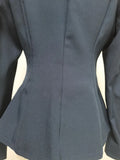 Commuting Slimming Blazer for Women Lapel Long Sleeve Spliced Button Casual Fashion Coat with Shoulders Pad Female