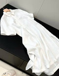 Original: 100% Linen, High-quality, Summer New Women's Clothing Series Short-sleeved Linen Blouse-style Dress