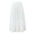 Solid Two Piece Set Dor Women Square Neck Sleeveless Top High Waist Loose Skirts Sets Female Fashion