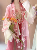 Olive Girl Red Embroidered Hanfu Dress for Ren Faire 2026 Garden Wedding Fairycore Photoshoot S-L XS-3XL Plus Size Embroidered Flowing Sleeve Romantic Cottagecore Editorial Not Costume Ren Faire Dress Chinese Heritage Fashion Women