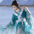 Olive Girl Red Embroidered Hanfu Dress for Ren Faire 2026 Garden Wedding Fairycore Photoshoot S-XXL XS-3XL Plus Size Hand Embroidered Flowing Sleeve Dramatic Silhouette Editorial Not Costume Ren Faire Dress Chinese Heritage Fashion Women