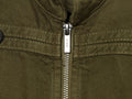 Green Napoleon Short Jeans Jacket Women's Chic Stand Collar Long Sleeve Zipper Crop Coat 2026 Lady Fall New Daily Street Outwear