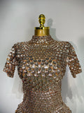 Sparkly Sequins Luxury Birthday Party Gown Short Dress Dancer Stage Performance Wear Women Sexy Nightclub Dress Festival Outfit