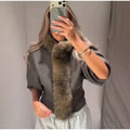 Women Olive Green Fur Collar Oversized Long Sleeve Fuzzy Trim Open Front Knit Cardigan Sweater Fall 2026 Casual Trendy New Wears
