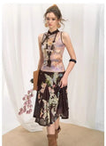 Olive Girl Yellow Dramatic Jacquard Set for Garden Wedding 2026 Fairycore Photoshoot Everyday Wear Jacquard S-XL XS-3XL Plus Size Dramatic Silhouette Romantic Garden Party Editorial Not Costume Jacquard Set Chinese Set Chinese Heritage Fashion Women
