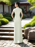 Sexy Cheongsam Improved Modern Chinese Style Cheongsam Team Show Costume Sexy Slit Vestidos Dress Plus Size 3Xl4Xl 5Xl Qipao
