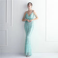 2025 Sequin Long Strap Evening Dress Party Etiquette Celebration Robe Dress Sleeveless V-neck Robe Sexy Gowns Maxi Dress