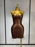 Women Sexy Sleeveless Square Neck Bodycon Mini Bandage Dresses Elegant Evening Party Luxury Birthday Club Prom Gown