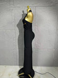 Women Halter Neck Sexy Cut Out Backless Bandage Long Dress Celebrity Elegant Evening Party Luxury Birthday Nightclub Dress