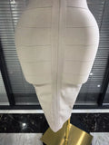 Khaki Color Women Sleeveless Sexy V-Neck Bodycon Midi Bandage Dress Celebrate Fashion Evening Party Homecoming Outfit