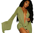 Irregular Backless Women Dress Coquette Beach Vacation Wild See Through Halter Bell Sleeve Sexy Midnight Club Bodycon